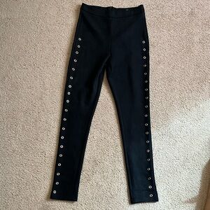 Veda & Lucy Black High-Waist Suede Pants